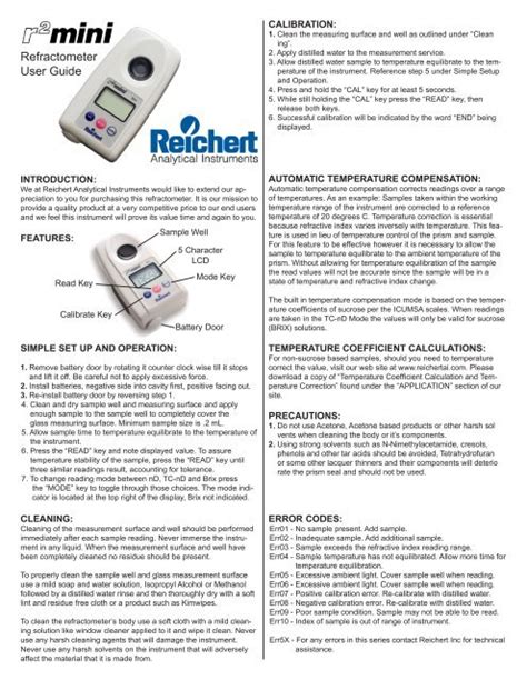 handheld refractometer manual|reichert refractometer user manual.